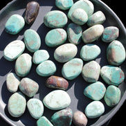 Chrysocolla Malachite 34 tumbled stones 19*10mm - 36*327mm 570g Wholesale Rocks and Things Store