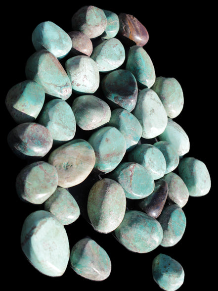 Chrysocolla Malachite 34 tumbled stones 19*10mm - 36*327mm 570g Wholesale Rocks and Things Store