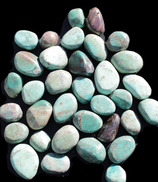 Chrysocolla Malachite 34 tumbled stones 19*10mm - 36*327mm 570g Wholesale Rocks and Things Store