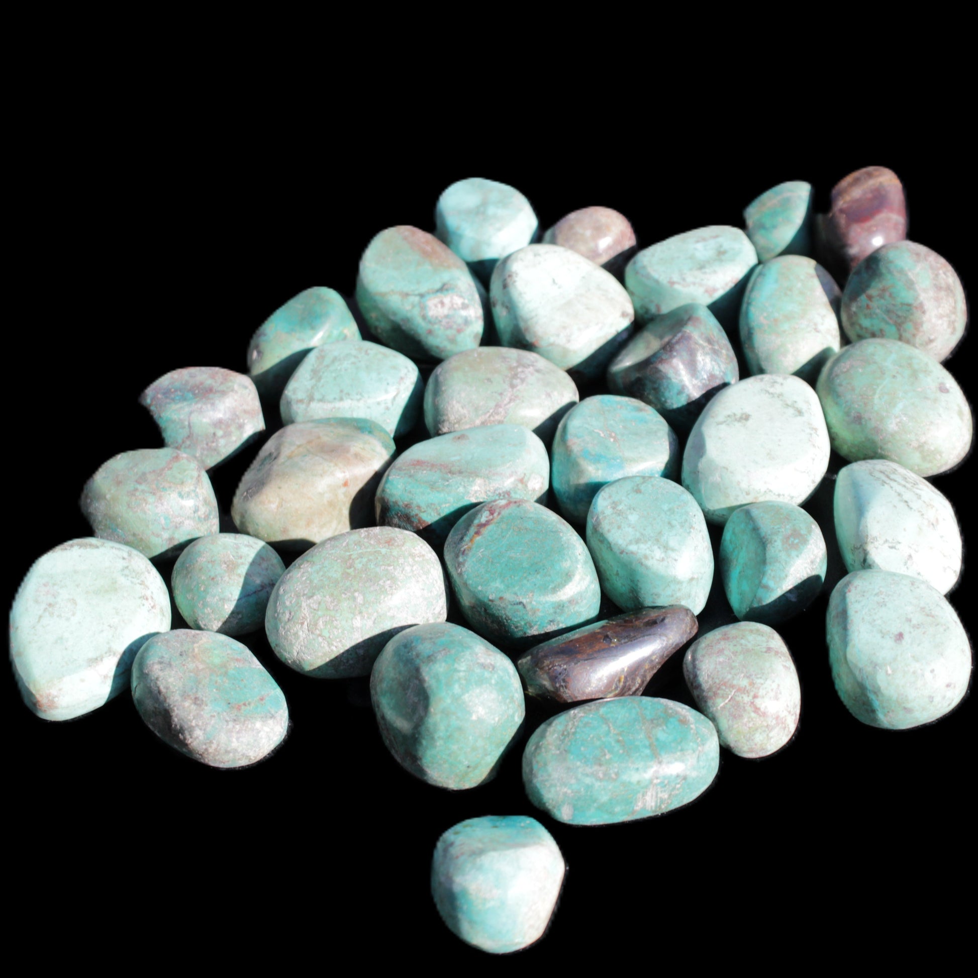 Chrysocolla Malachite 34 tumbled stones 19*10mm - 36*327mm 570g Wholesale Rocks and Things Store