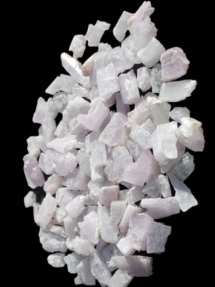 Pink/Lilac Kunzite 130+ crystals from Afghanistan 10-20mm 500g Wholesale Rocks and Things Store
