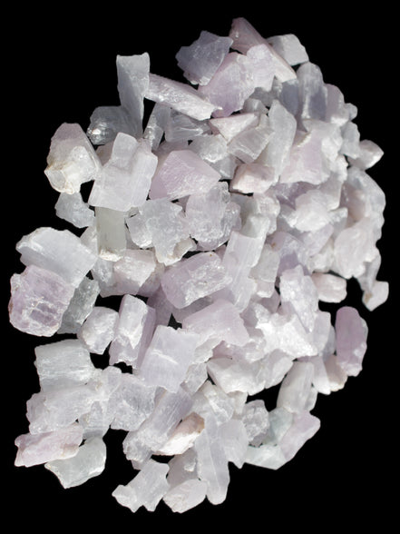 Pink/Lilac Kunzite 130+ crystals from Afghanistan 10-20mm 500g Wholesale Rocks and Things Store