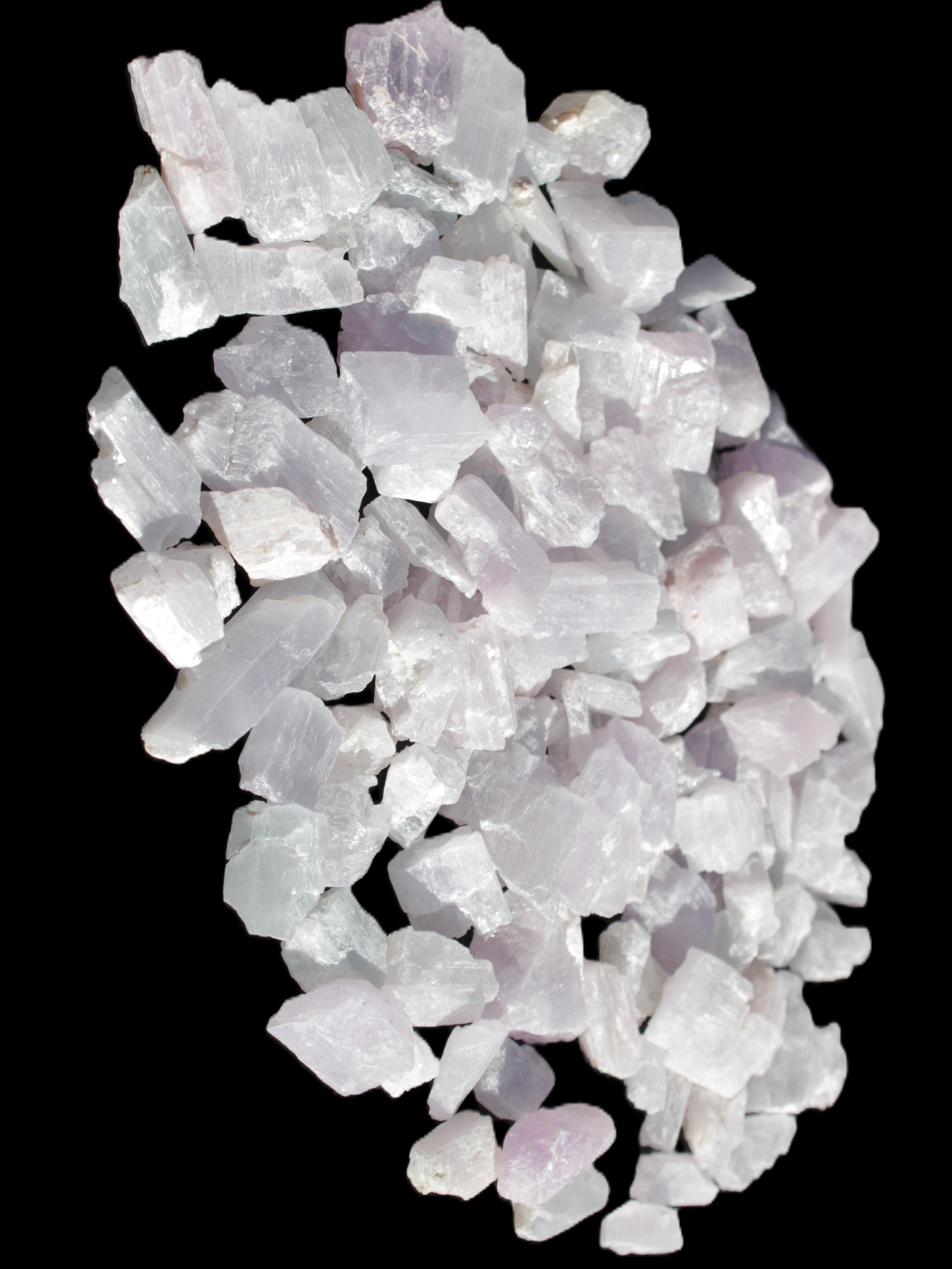 Pink/Lilac Kunzite 130+ crystals from Afghanistan 10-20mm 500g Wholesale Rocks and Things Store