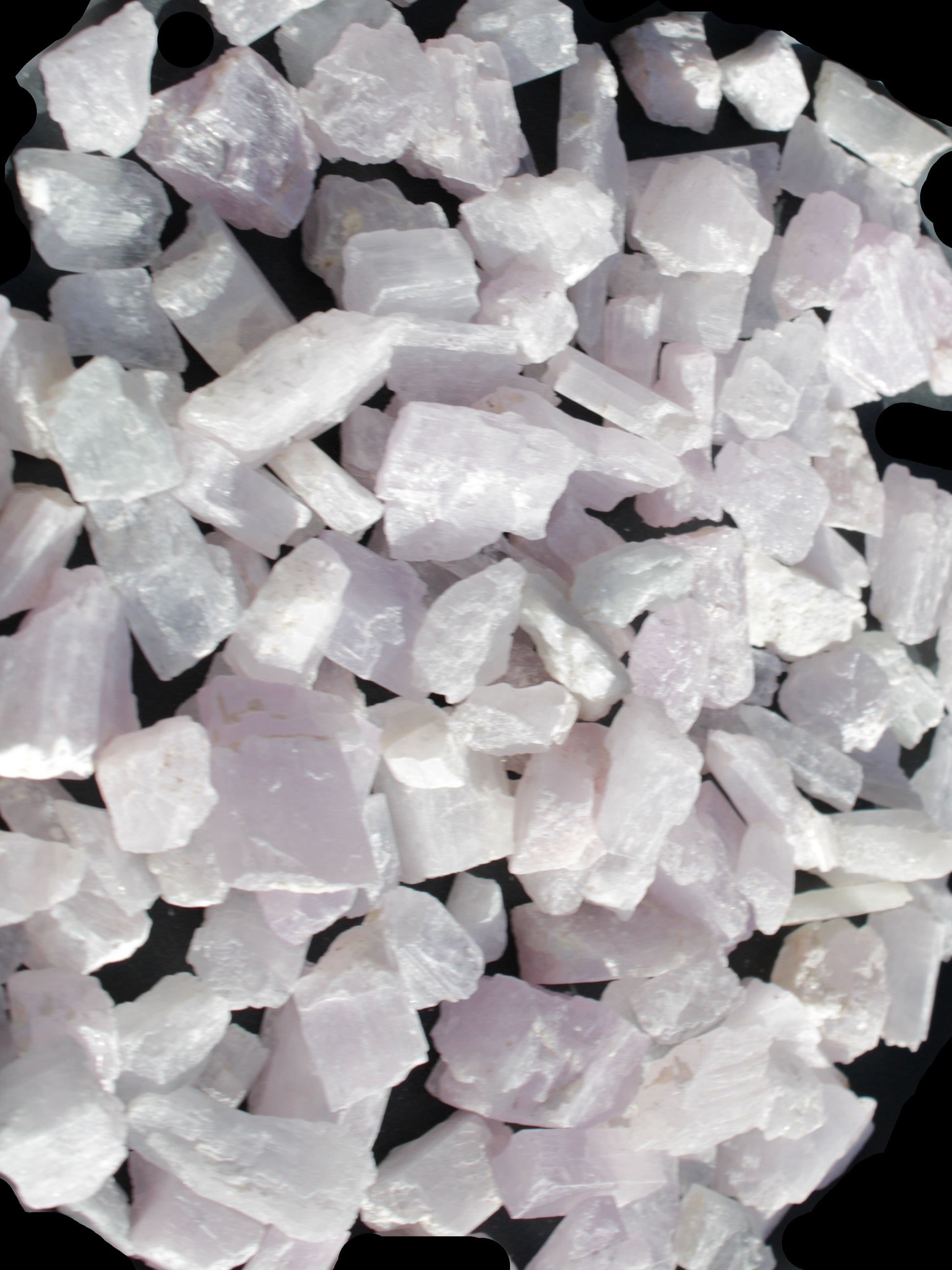 Pink/Lilac Kunzite 130+ crystals from Afghanistan 10-20mm 500g Wholesale Rocks and Things Store