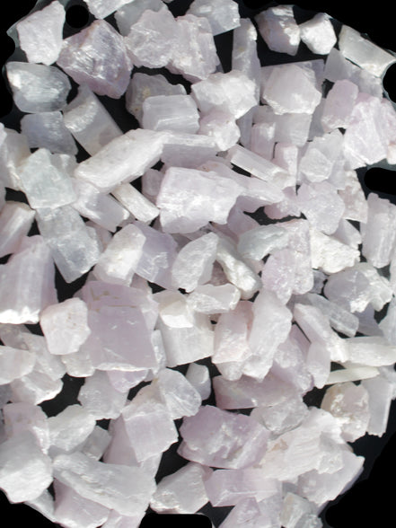 Pink/Lilac Kunzite 130+ crystals from Afghanistan 10-20mm 500g Wholesale Rocks and Things Store