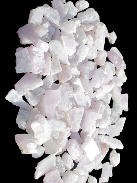 Pink/Lilac Kunzite 130+ crystals from Afghanistan 10-20mm 500g Wholesale Rocks and Things Store