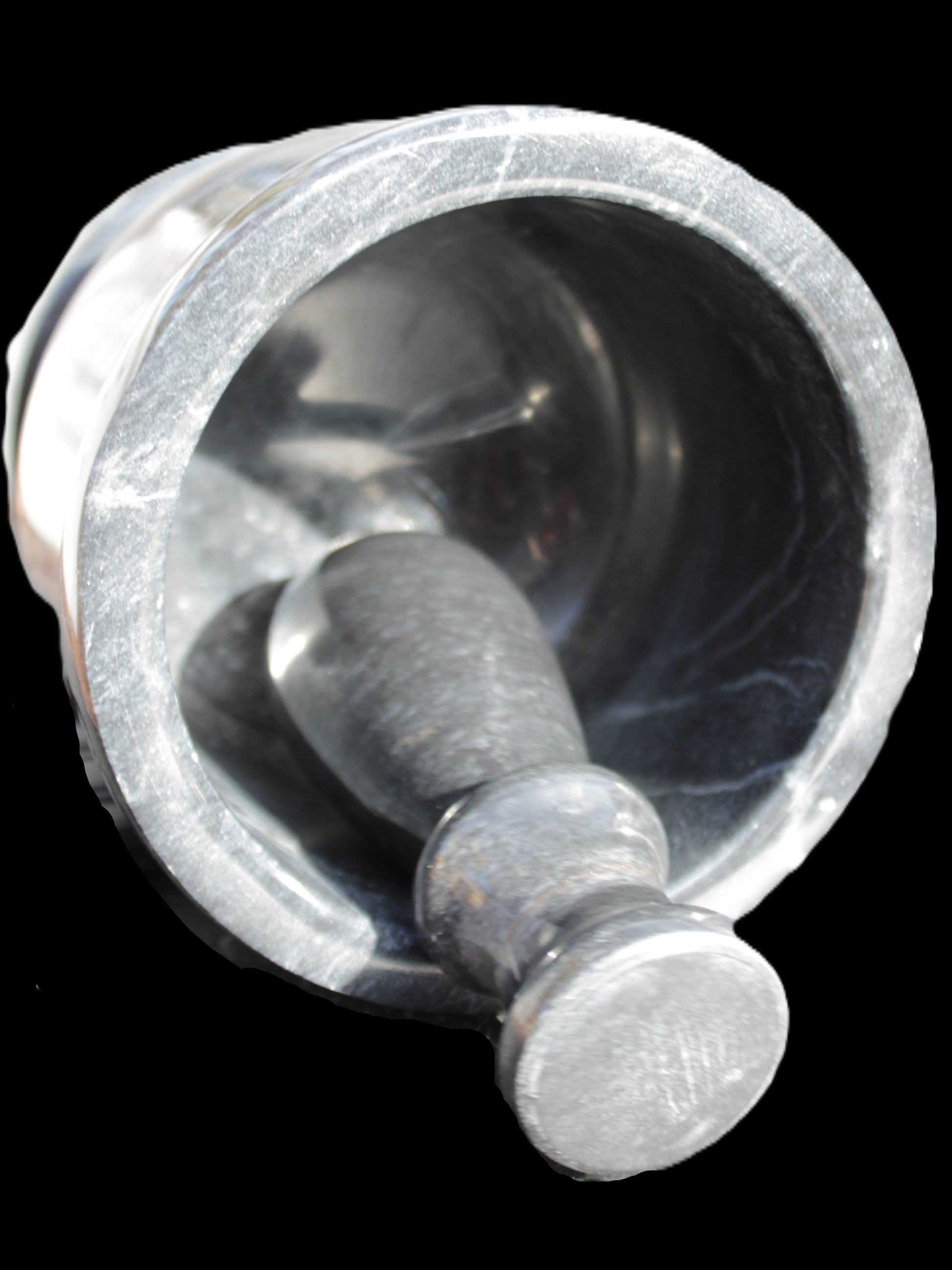 Black Marble 124*120mm  mortar and pestle 1855g Rocks and Things Store