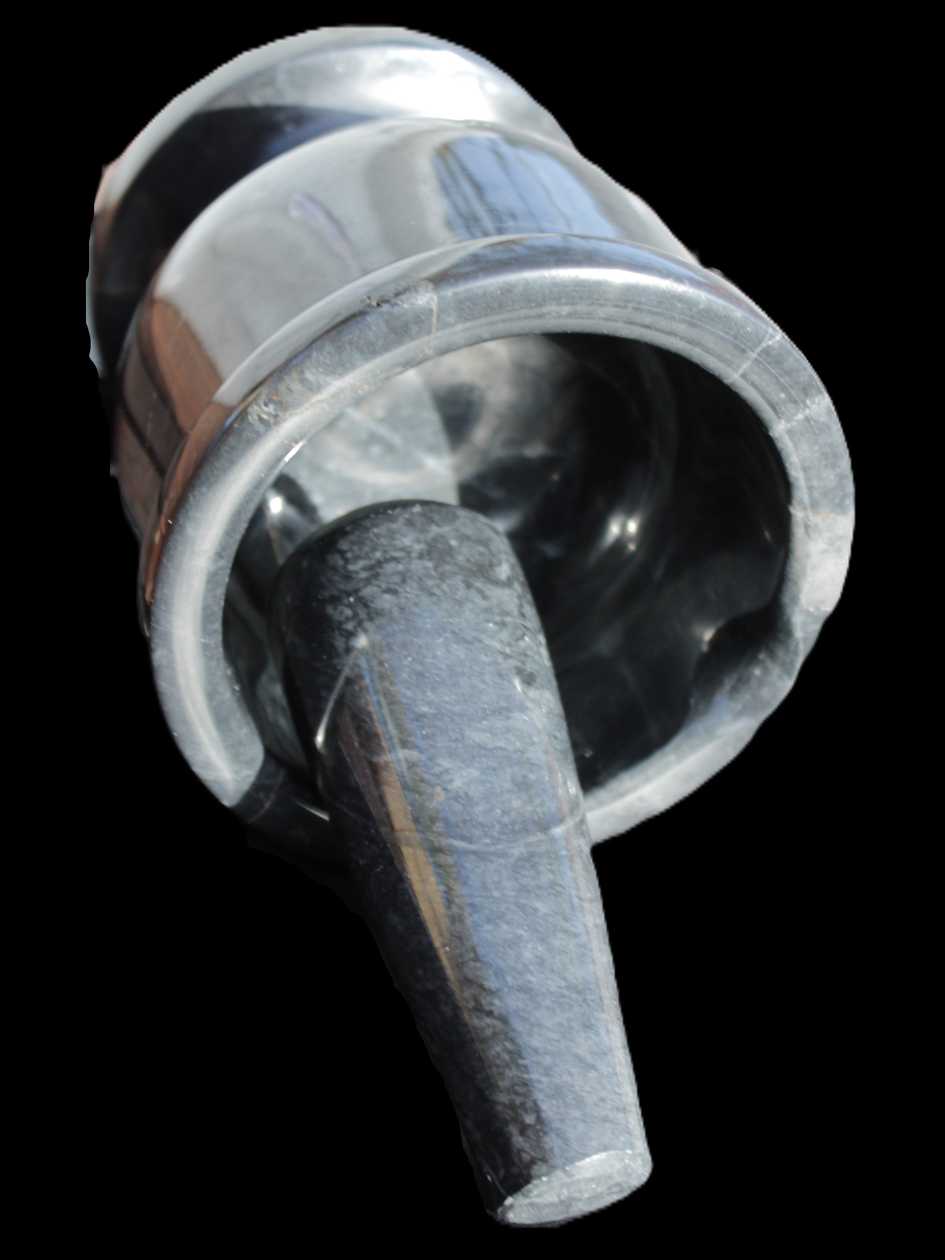 Black Marble mortar & pestle 94*95mm 1011g Rocks and Things Store