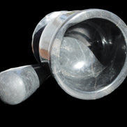 Black Marble mortar & pestle 94*95mm 1011g Rocks and Things Store