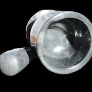 Black Marble mortar & pestle 94*95mm 1011g Rocks and Things Store