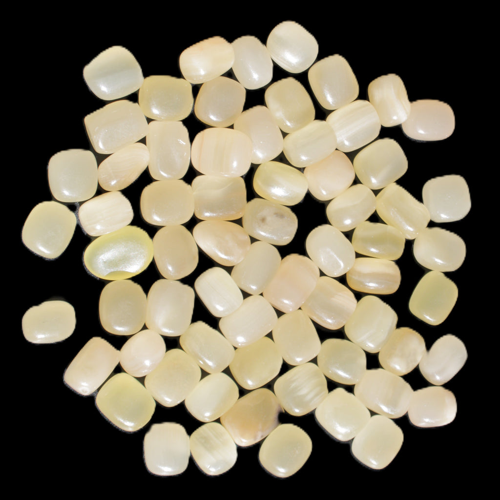 Lemon Calcite 66 tumbled stones 12*9mm - 21*18mm 600g Wholesale in sunlight - Rocks and Things Store