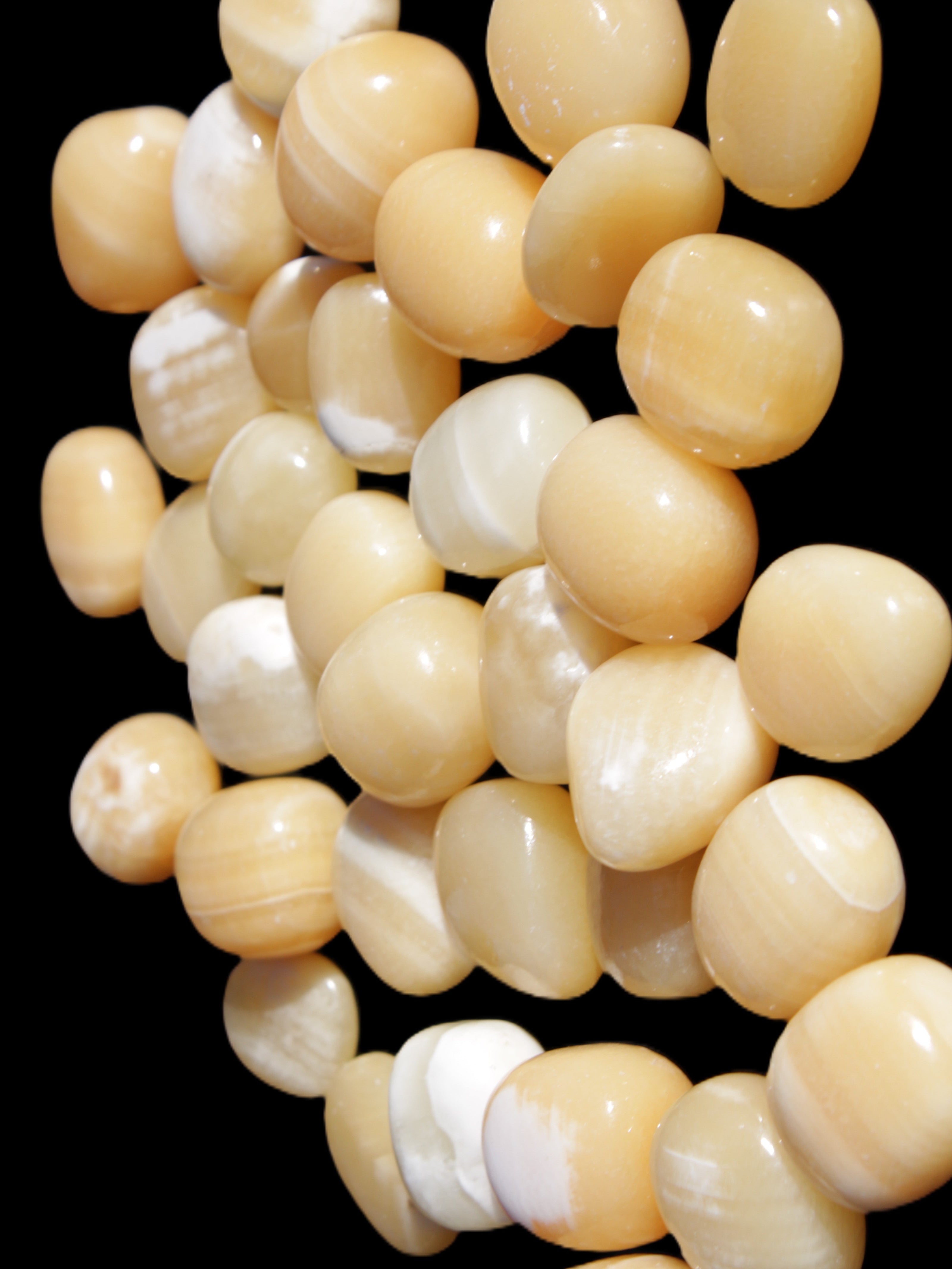 Lemon Calcite 36 tumbled stones 22*18mm - 30-24mm 730g Wholesale Rocks and Things Store