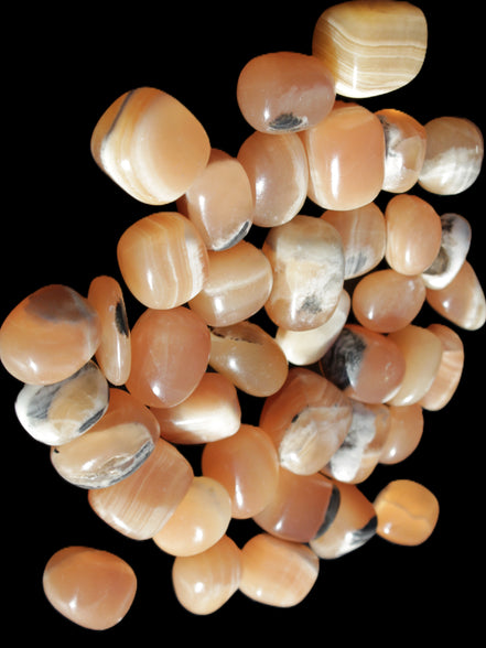 Banded Topaz Honrey Calcite 38 tumbled stones 22*12mm - 30*22mm 734g Wholesale Rocks and Things Store