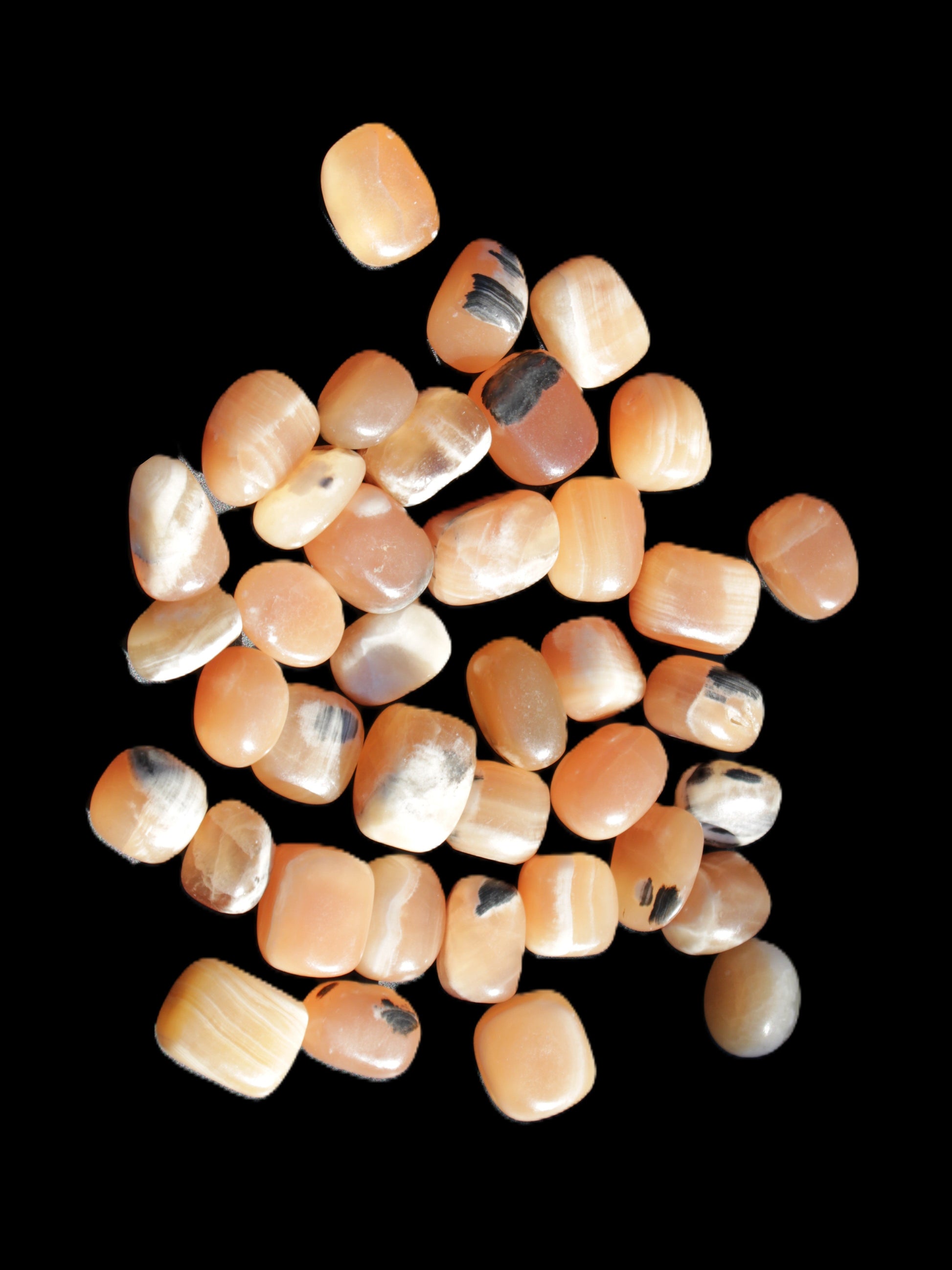 Banded Topaz Honrey Calcite 38 tumbled stones 22*12mm - 30*22mm 734g Wholesale Rocks and Things Store