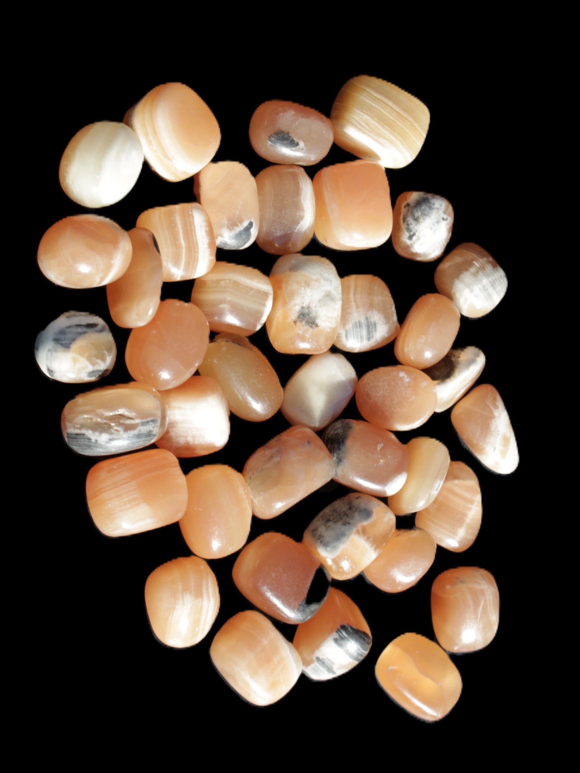 Banded Topaz Honrey Calcite 38 tumbled stones 22*12mm - 30*22mm 734g Wholesale Rocks and Things Store