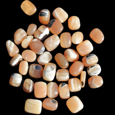 Banded Topaz Honrey Calcite 38 tumbled stones 22*12mm - 30*22mm 734g Wholesale Rocks and Things Store