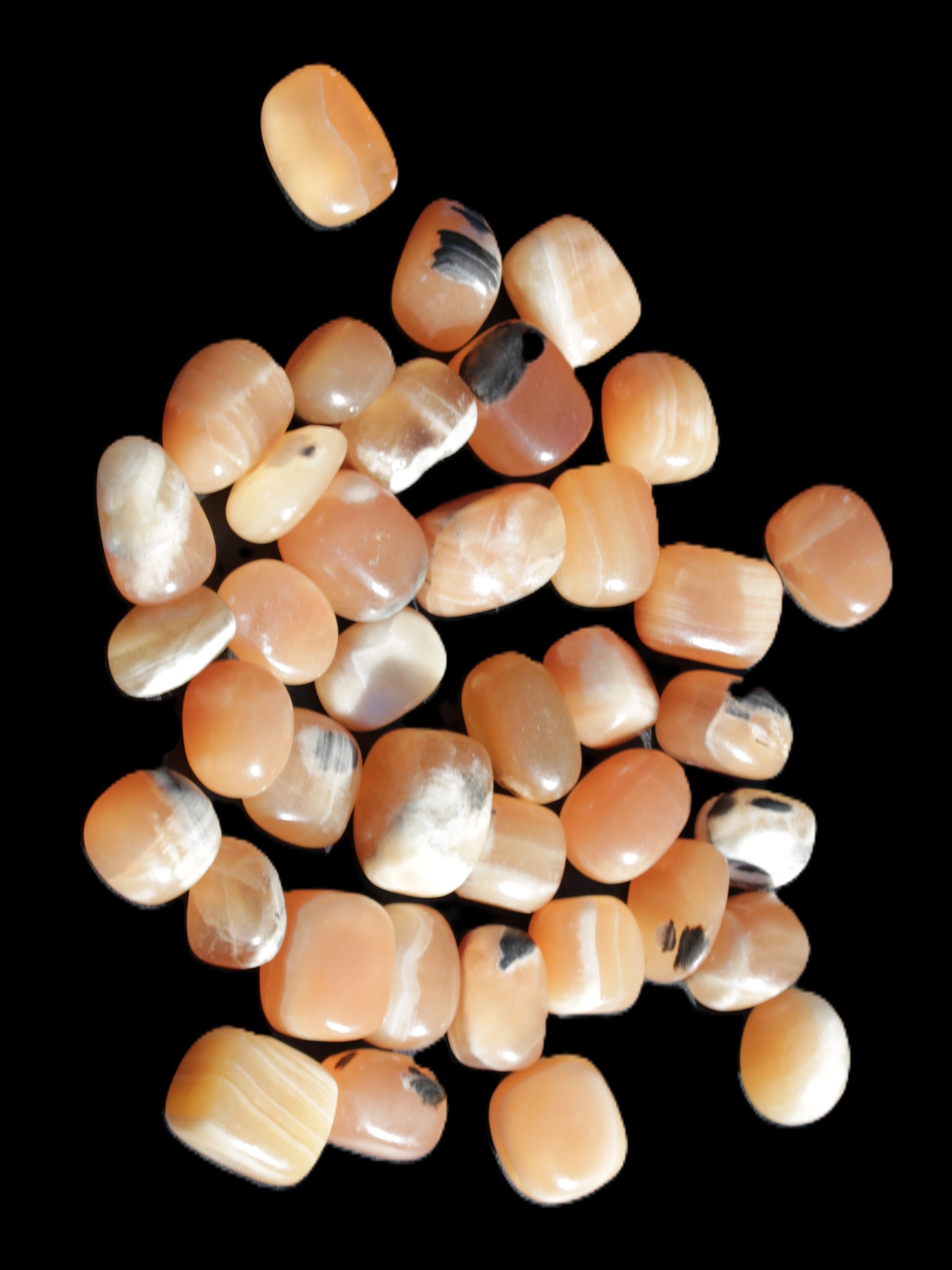 Banded Topaz Honrey Calcite 38 tumbled stones 22*12mm - 30*22mm 734g Wholesale Rocks and Things Store