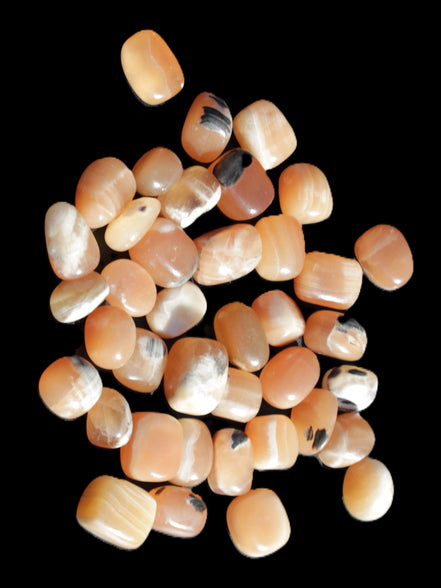 Banded Topaz Honrey Calcite 38 tumbled stones 22*12mm - 30*22mm 734g Wholesale Rocks and Things Store