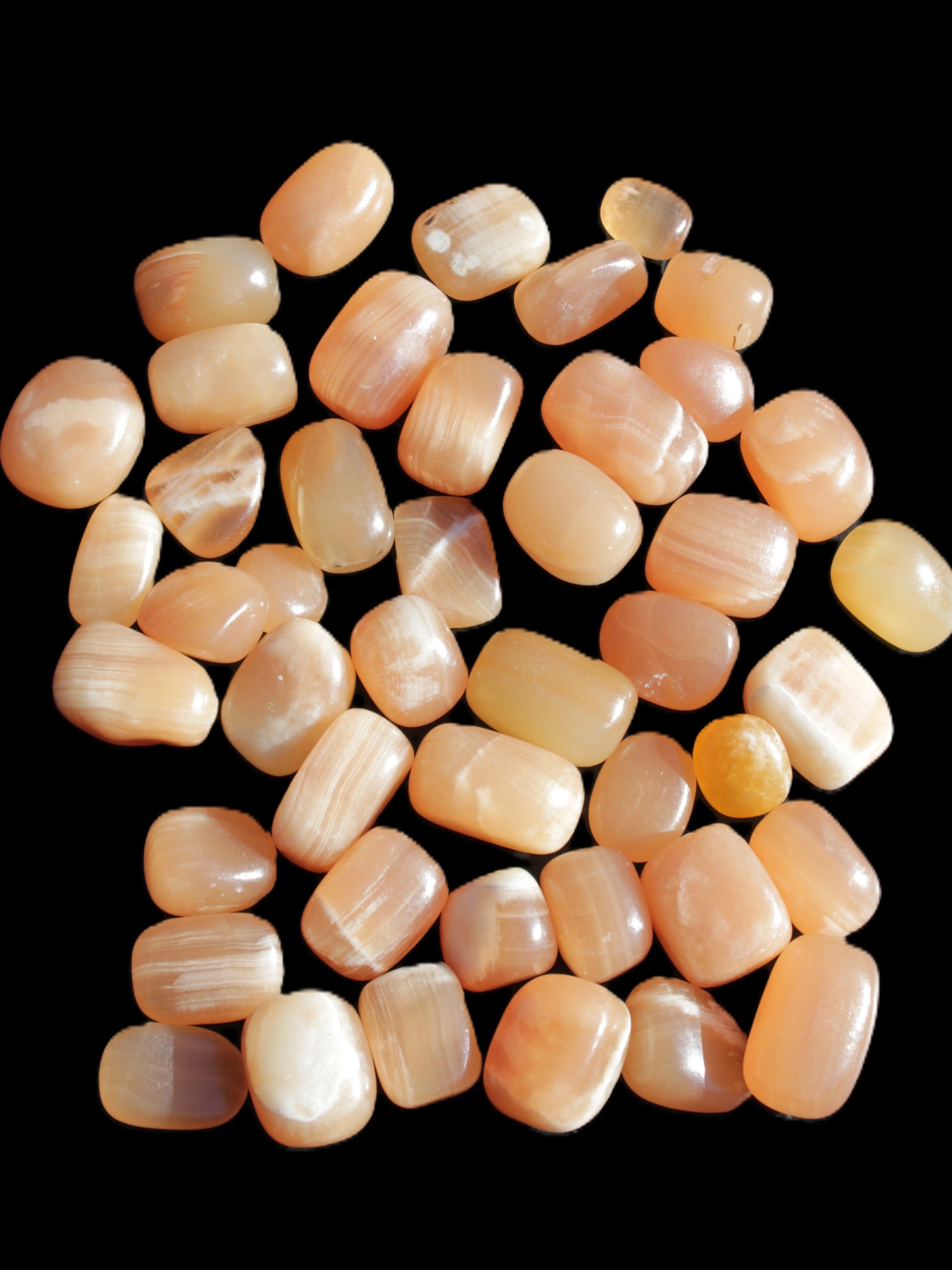 Topaz Calcite 44 tumbled stones 770g Wholesale Rocks and Things Store