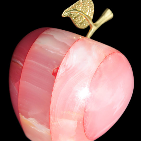 Afghan Jade Onyx hand-carved Apple 71*85mm 559g in sunlight - Rocks and Things Store