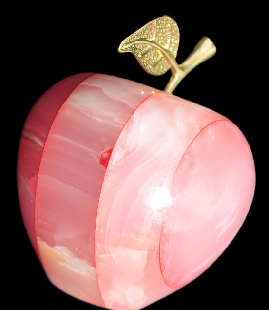 Afghan Jade Onyx hand-carved Apple 71*85mm 559g Rocks and Things