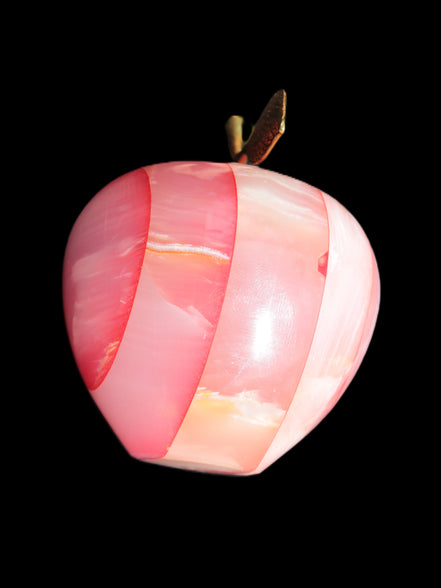Afghan Jade Onyx hand-carved Apple 71*85mm 559g Rocks and Things