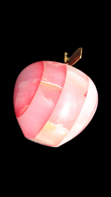 Afghan Jade Onyx hand-carved Apple 71*85mm 559g Rocks and Things