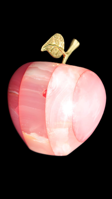 Afghan Jade Onyx hand-carved Apple 71*85mm 559g Rocks and Things