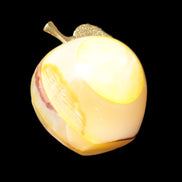 Yellow Afghan Jade Onyx hand-carved Apple 70*90mm 570g Rocks and Things Store