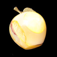 Yellow Afghan Jade Onyx hand-carved Apple 70*90mm 570g Rocks and Things Store