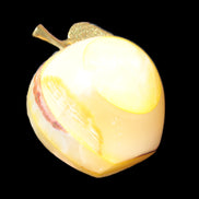 Yellow Afghan Jade Onyx hand-carved Apple 70*90mm 570g Rocks and Things Store