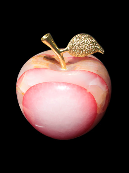 Afghan Jade Onyx hand-carved Apple 72*88mm 597g Rocks and Things Store