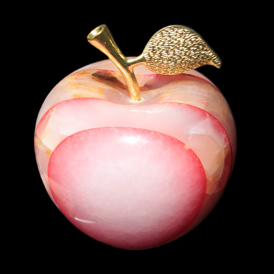 Afghan Jade Onyx hand-carved Apple 72*88mm 597g in sunlight - Rocks and Things Store