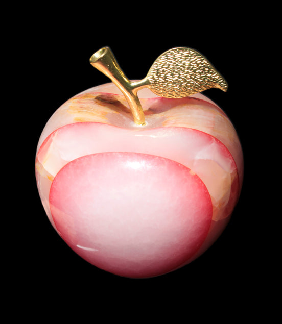 Afghan Jade Onyx hand-carved Apple 72*88mm 597g Rocks and Things Store