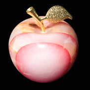 Afghan Jade Onyx hand-carved Apple 72*88mm 597g Rocks and Things Store