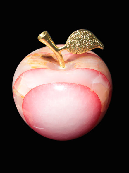 Afghan Jade Onyx hand-carved Apple 72*88mm 597g Rocks and Things Store