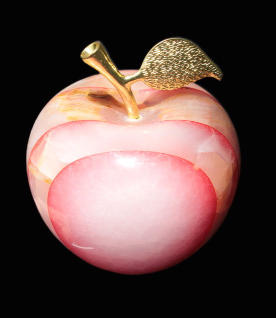 Afghan Jade Onyx hand-carved Apple 72*88mm 597g Rocks and Things Store