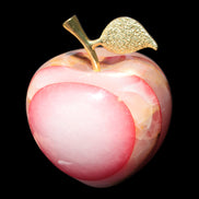 Afghan Jade Onyx hand-carved Apple 72*88mm 597g Rocks and Things Store