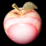 Afghan Jade Onyx hand-carved Apple 72*88mm 597g Rocks and Things Store