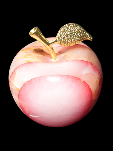 Afghan Jade Onyx hand-carved Apple 72*88mm 597g Rocks and Things Store