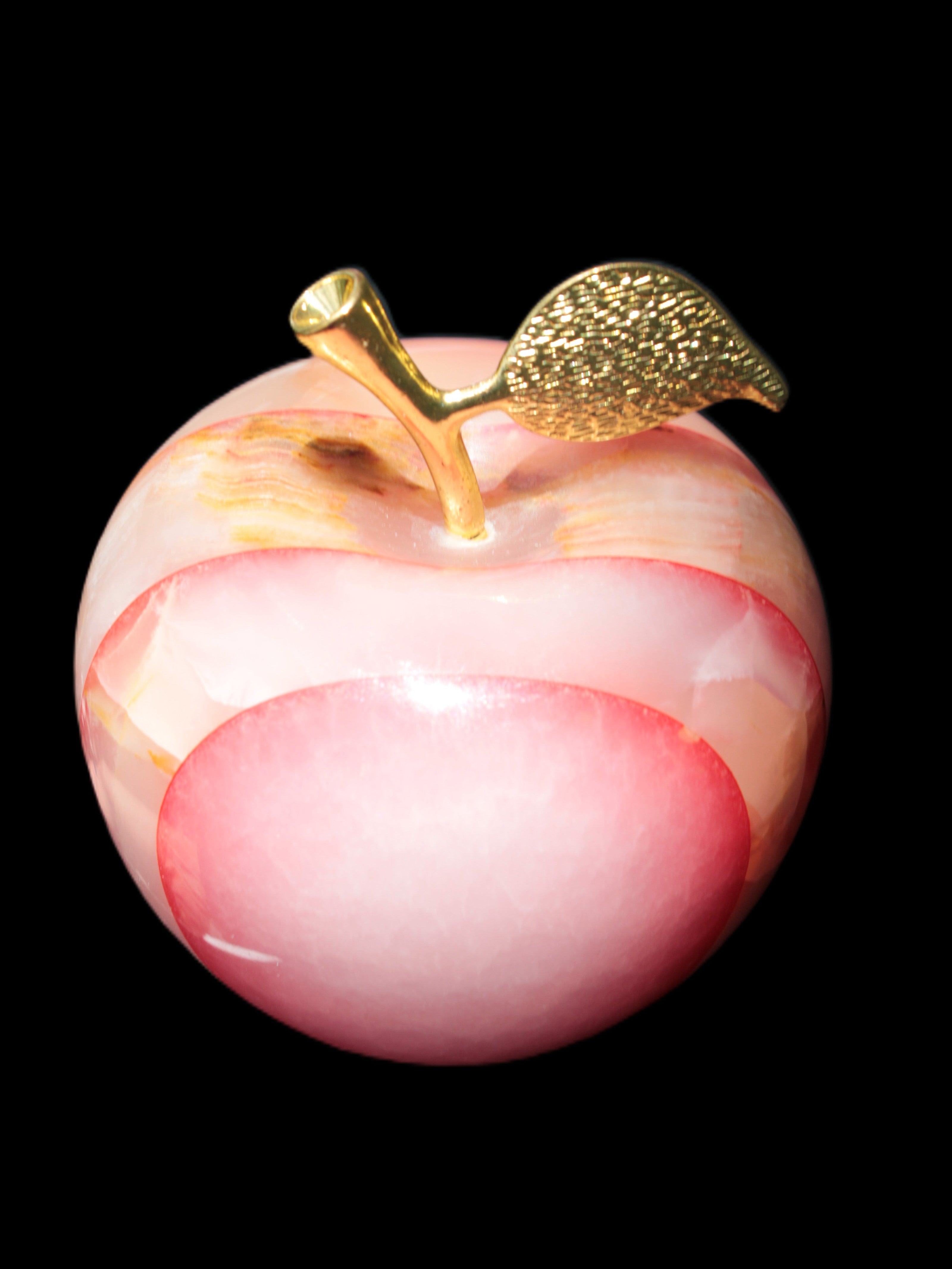 Afghan Jade Onyx hand-carved Apple 72*88mm 597g Rocks and Things Store