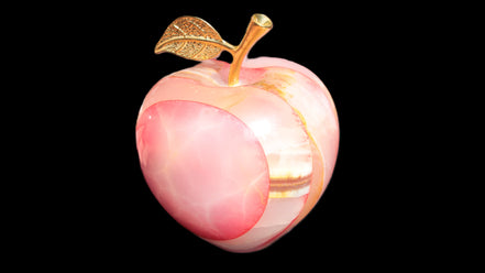Afghan Jade Onyx hand-carved Apple 72*88mm 597g Rocks and Things Store