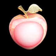 Afghan Jade Onyx hand-carved Apple 72*88mm 597g Rocks and Things Store