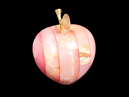 Afghan Jade Onyx hand-carved Apple 72*88mm 597g Rocks and Things Store