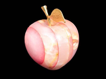 Afghan Jade Onyx hand-carved Apple 72*88mm 597g Rocks and Things Store
