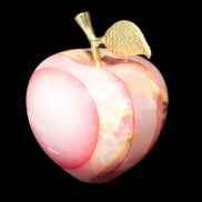 Afghan Jade Onyx hand-carved Apple 72*88mm 597g Rocks and Things Store