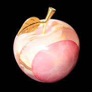 Afghan Jade Onyx hand-carved Apple 72*88mm 597g Rocks and Things Store