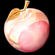 Afghan Jade Onyx hand-carved Apple 72*88mm 597g Rocks and Things Store