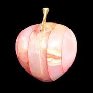 Afghan Jade Onyx hand-carved Apple 72*88mm 597g Rocks and Things Store