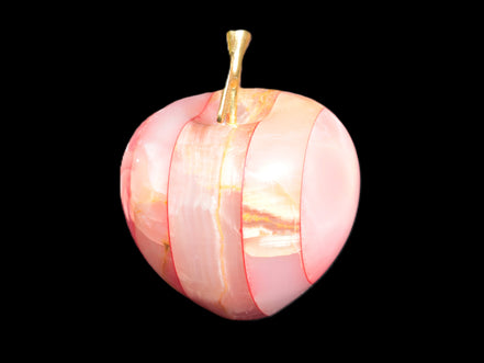 Afghan Jade Onyx hand-carved Apple 72*88mm 597g Rocks and Things Store